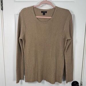 Metallic‎ Nude Knit Sweater - Alfani